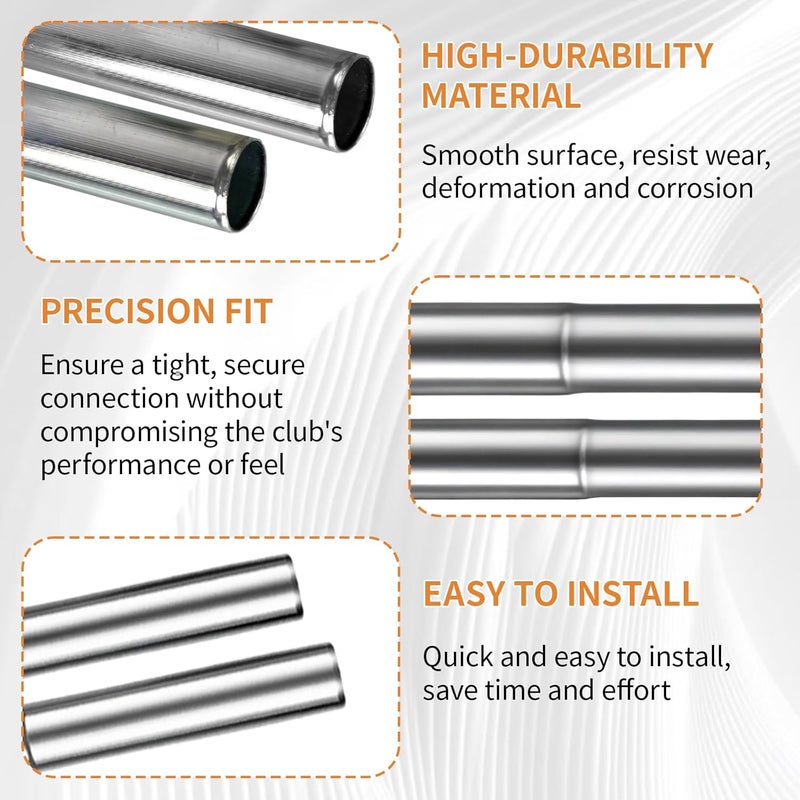 MCSDFN 5 Pcs Golf Club Extensions Steel Shaft 0.60" Golf Shaft Extension Golf Club Shaft Extensions Putter Extension kit for Iron and Wood Golf Clubs Length Adjustment - Image 4